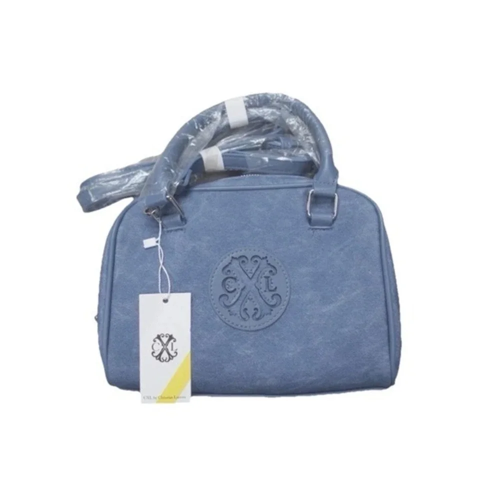 CXL‎ Christian Lacroix Jasper PU Denim Satchel Bag Blue NEW